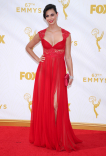 Morena Baccarin on the red carpet at the 67th Emmy Awards.