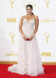 Gina Rodriguez on the red carpet at the 67th Emmy Awards.