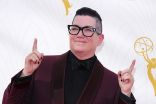Lea DeLaria on the red carpet at the 67th Emmy Awards.