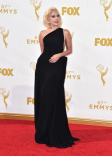 Lady Gaga on the red carpet at the 67th Emmy Awards.