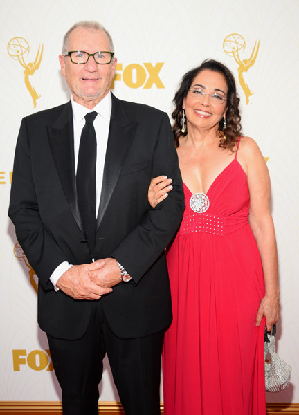 Ed O&#039;Neill and Catherine Rusoff on the red carpet at the 67th Emmy Awards.