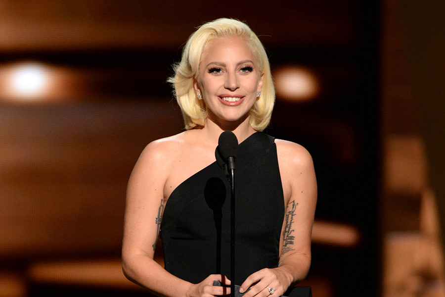 Lady Gaga at the 67th Emmy Awards.