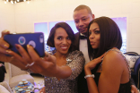 Kerry Washington, Terrence Howard and Taraji P. Henson backstage at the 67th Emmy Awards.