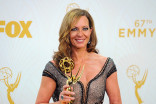 Allison Janney backstage at the 67th Emmy Awards. 