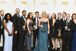 Amy Schumer and the team from &quot;Inside Amy Schumer&quot; backstage at the 67th Emmy Awards.
