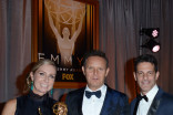 Audrey Morrissey, Mark Burnett and Lee Metzger backstage at the 67th Emmy Awards.