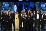 Armando Iannucci and the team from &quot;Veep&quot; accept an award at the 67th Emmy Awards.