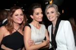 Amy Poehler, Tina Fey and Jane Lynch backstage at the 67th Emmy Awards.