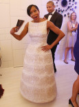 Regina King backstage at the 67th Emmy Awards.