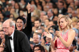 Richard Jenkins and Zoe Kazan at the 67th Emmy Awards.