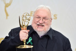 George R. R. Martin backstage at the 67th Emmy Awards.
