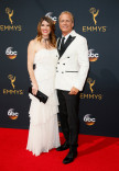 Mandy Fabian and Patrick Fabian on the red carpet at the 2016 Primetime Emmys.