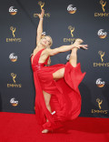 Jessie Graff on the red carpet at the 2016 Primetime Emmys.