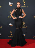 Stephanie Corneliussen on the red carpet at the 2016 Primetime Emmys. 