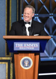 Sean Spicer on stage at the 2017 Primetime Emmys.