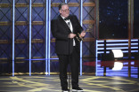 Bruce Miller accepts his award at the 69th Primetime Emmy Awards
