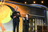 Jim Parsons and Iain Armitage present an award at the 69th Primetime Emmys. 