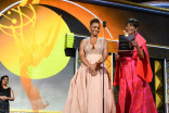 Anika Noni Rose and Cicely Tyson on stage at the 69th Emmy Awards