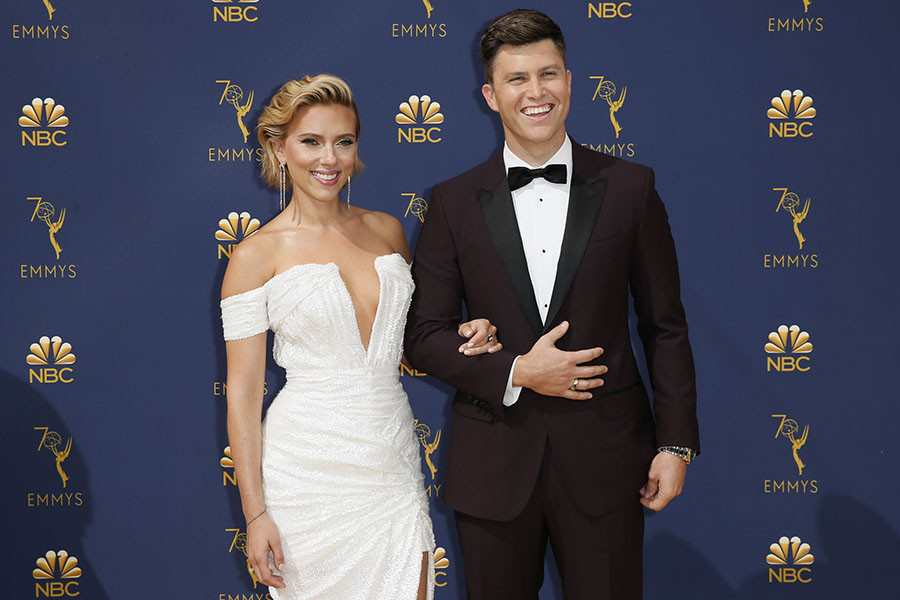 Scarlett Johansson and Colin Jost