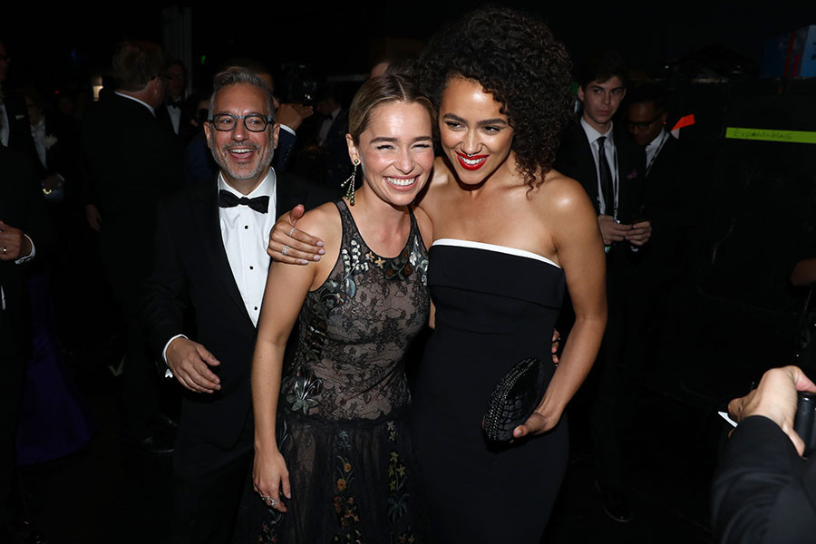 Emilia Clarke and Nathalie Emmanuel