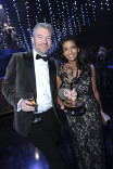 Charlie Brooker and Konnie Huq