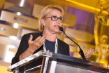 SAG-AFTRA president Gabrielle Carteris speaks at the Television Academy&#039;s Dynamic and Diverse event, August 25, 2016, at the Saban Media Center, North Hollywood, California.