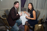 Gavin Bridge and Lisa Wong at the New York Networking Night Out, November 13, 2015 at the St. Regis in New York City.