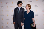 Geoffrey Arend and Christina Hendricks at the Performers Nominee Reception September 19, 2015, at the Pacific Design Center in Los Angeles, California.