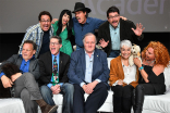 Panel participants enjoy the evening at &quot;But the Characters Live On!&quot; in the Wolf Theatre at the Saban Media Center in North Hollywood, California, March 2, 2017. 