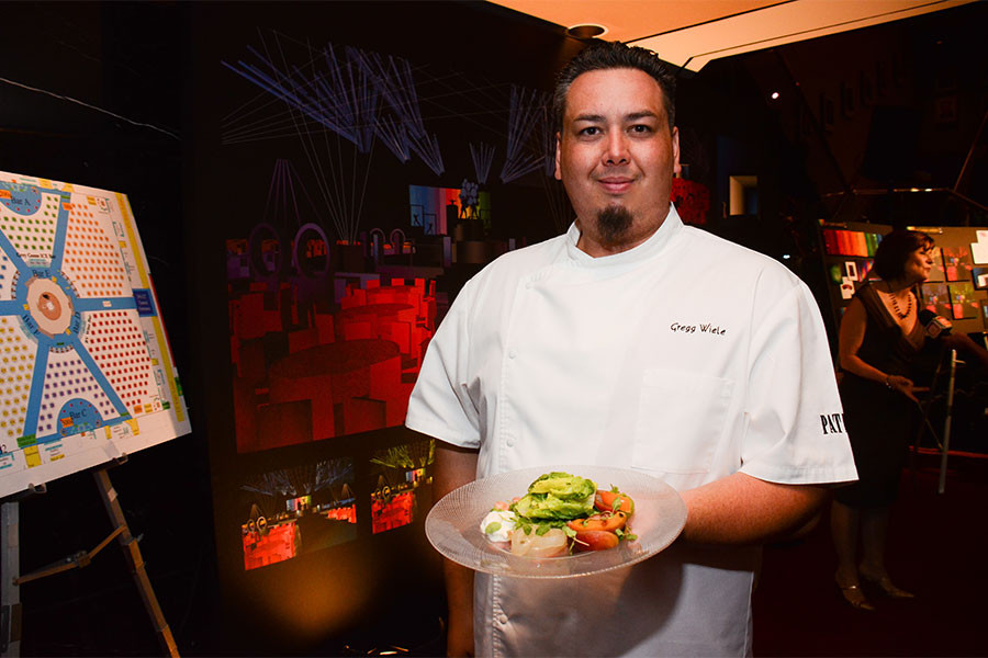 Gregg Wiele, Corporate Executive Chef for Patina Catering, at the Television Academy's 66th Emmy® Awards Governors Ball Sneak Peek press preview.