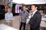 Florence Henderson, Television Academy president and CEO Maury McIntyre, and Television Academy governor Fred Savage chat at the 2015 Choreography Nominee Reception, August 30, 2015, at the Montage in Beverly Hills.