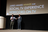 Hitrecord On TV at the Interactive Media Peer Group Nominee Reception in North Hollywood, California.