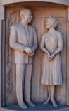 Diorama of George Burns and Gracie Allen