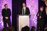 Isaac Reuben, Don Parker, and Matt Daw of Shotgun Software accept their award at the 69th Engineering Emmy Awards at the Loews Hollywood Hotel on Wednesday, October 25, 2017 in Hollywood, California.