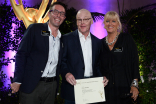 Television Academy governor James Connelly, nominee Doug Kramer, and Television Academy governor Barbara Cassel at the Art Directors and Set Decorators nominee reception September 8, 2015 in Los Angeles, California.