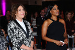 Jill Soloway and Niecy Nash at the Writers nominee reception September 17, 2015, at the Montage in Beverly Hills, California.