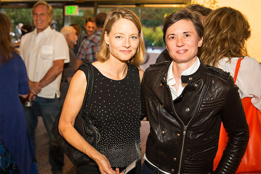 Jodie Foster and Kimberly Pierce at the Directors Nominee Reception at the Directors Guild of America in West Hollywood, California.