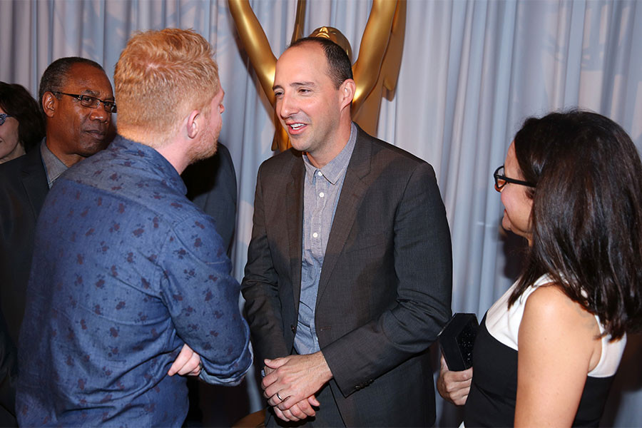 Joe Morton, Jesse Tyler Ferguson, Tony Hale and Julia Louis-Dreyfus at the Performers Peer Group nominee reception.