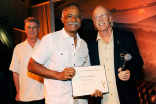 John O&#039;Brien (looking on), Donald Morgan, and Kenneth Zunder at the Cinematographers/Electronic Production Nominee Reception in North Hollywood, California.
