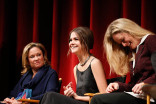 Joanna Johnson, Maia Mitchell and Teri Polo onstage at An Evening with The Fosters in Los Angeles, California.