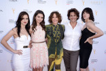 Kelsey Reinhardt, Emily Robinson, Jill Soloway, Alexandra Billings, and Hari Nef at the Performers Nominee Reception September 19, 2015, at the Pacific Design Center in Los Angeles, California.