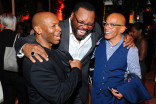 Kevin Eubanks, Petri Hawkins-Byrd, and Television Academy governor Rickey Minor at the 2015 Dynamic &amp; Diverse Emmy Celebration, August 27, 2015 in Beverly Hills, California.