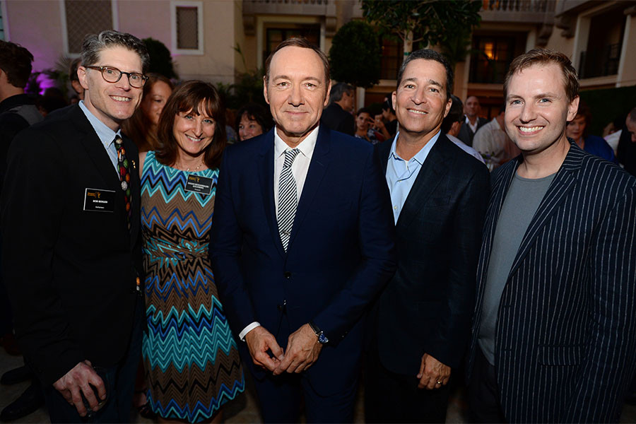 Bob Bergen, Susan Nessanbaum-Goldberg, Kevin Spacey, Bruce Rosenblum and MaMcIntyre at the Performersury  Peer Group nominee reception.