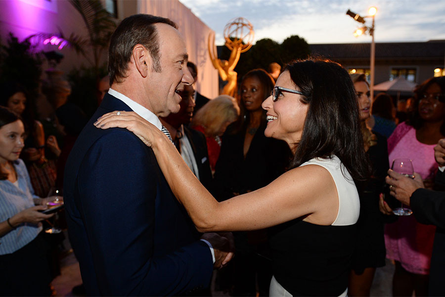 Kevin Spacey andJulia Louis-Dreyfus at the Performers Peer Group nominees reception.