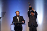 Hiroshi Kiriyama and Yoshida Yutaka at the 66th Engineering Emmy awards In Las Vegas, Nevada.