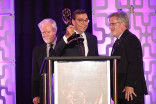 Larry Thorpe, Elliot Peck, and Tim Smith accept the award for Canon 4k Zoom Lenses at the 69th Engineering Emmy Awards at the Loews Hollywood Hotel on Wednesday, October 25, 2017 in Hollywood, California. 