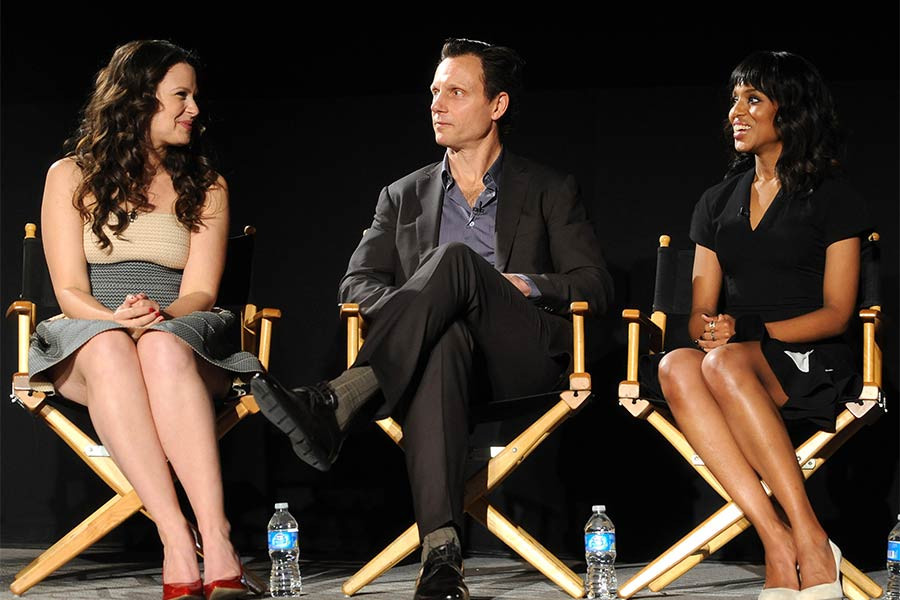 Katie Lowes, Tony Goldwyn and Kerry Washington at An Evening with Shonda Rhimes and Friends. 