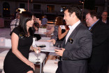 Television Academy governors Gail Mancuso and Fred Savage chat at the 2015 Choreography Nominee Reception, August 30, 2015, at the Montage in Beverly Hills.