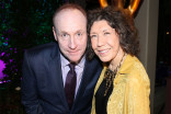 Matt Walsh and Lily Tomlin at the Performers Peer Group Celebration, August 22, 2016, at the Montage Beverly Hills in Beverly Hills, California.
