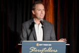 Television Academy president and COO Maury McIntyre speaks at the Got Your 6 Storytellers event, November 10, 2015, in Los Angeles, California.